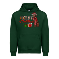 Forest Green merry christmas labrador retriever Urban Hoodie - RanaPortraitStore