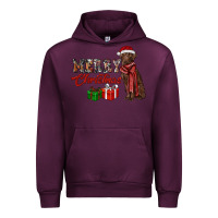 Mauve Wine merry christmas labrador retriever Urban Hoodie - RanaPortraitStore