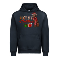 Navy merry christmas labrador retriever Urban Hoodie - RanaPortraitStore