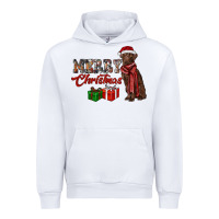 White merry christmas labrador retriever Urban Hoodie - RanaPortraitStore