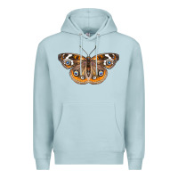 Blue Mist Common Buckeye Butterfly Premium Hoodie - LillyAllenDesigns