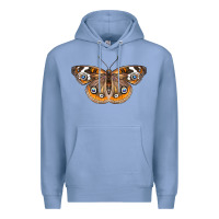 Colony Blue Common Buckeye Butterfly Premium Hoodie - LillyAllenDesigns