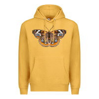 Mustard Common Buckeye Butterfly Premium Hoodie - LillyAllenDesigns