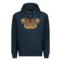 Navy Common Buckeye Butterfly Premium Hoodie - LillyAllenDesigns