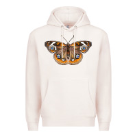Pale Pink Common Buckeye Butterfly Premium Hoodie - LillyAllenDesigns