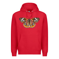 Red Common Buckeye Butterfly Premium Hoodie - LillyAllenDesigns