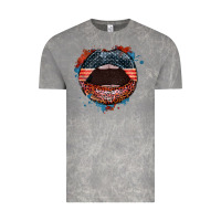 Cloud Rock American flag lips 4th of july Vintage Tee - FaDigitalArtStudio