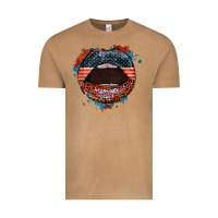 Vintage Camel American flag lips 4th of july Vintage Tee - FaDigitalArtStudio
