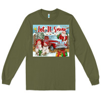 Army Green Let It Snow Tumbler Long Sleeve Tee - FaDigitalArtStudio