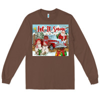 Chestnut Let It Snow Tumbler Long Sleeve Tee - FaDigitalArtStudio