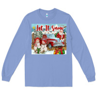 Colony Blue Let It Snow Tumbler Long Sleeve Tee - FaDigitalArtStudio
