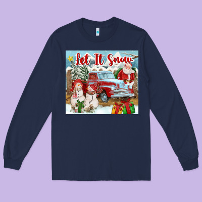 Let It Snow Tumbler Long Sleeve Tee Designed By Fadigitalartstudio