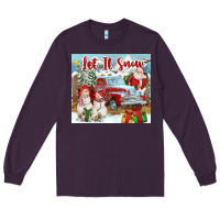 Plum Let It Snow Tumbler Long Sleeve Tee - FaDigitalArtStudio