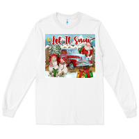 White Let It Snow Tumbler Long Sleeve Tee - FaDigitalArtStudio