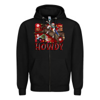Black rodeo christmas howdy Zipper Hoodie - AdoDesignShop