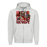 Dove Grey rodeo christmas howdy Zipper Hoodie - AdoDesignShop