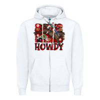 White rodeo christmas howdy Zipper Hoodie - AdoDesignShop