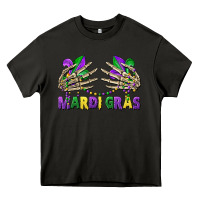 Asphalt mardi gras skeleton hands Heavy Core Tee - CowGirlArtShop
