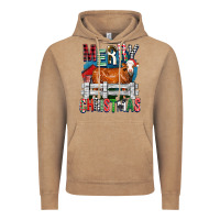 Vintage Coffee merry christmas simmental cow Vintage Hoodie - FaDigitalArtStudio