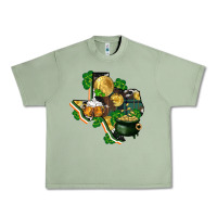 Oil Green texas map st patrick's day Urban Heavy Tee - FaDigitalArtStudio