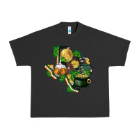 Pigment Black texas map st patrick's day Urban Heavy Tee - FaDigitalArtStudio