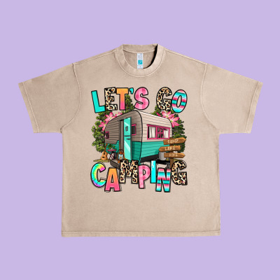 Let's Go Camping Urban Heavy Tee Designed By Ranaportraitstore