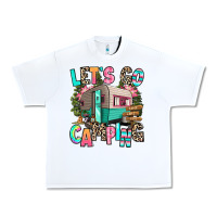 White let's go camping Urban Heavy Tee - RanaPortraitStore