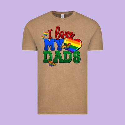 I Love My Dads Vintage Tee Designed By Fadigitalartstudio