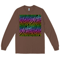 Chestnut neon glitter safari seamless pattern Long Sleeve Tee - BundleAndBundleShop