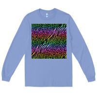 Colony Blue neon glitter safari seamless pattern Long Sleeve Tee - BundleAndBundleShop