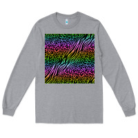 Heather Grey neon glitter safari seamless pattern Long Sleeve Tee - BundleAndBundleShop