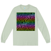 Matcha neon glitter safari seamless pattern Long Sleeve Tee - BundleAndBundleShop