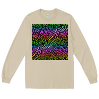 Mushroom neon glitter safari seamless pattern Long Sleeve Tee - BundleAndBundleShop