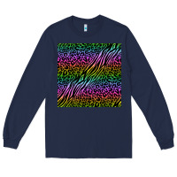 Navy neon glitter safari seamless pattern Long Sleeve Tee - BundleAndBundleShop