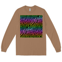 Toasted Coconut neon glitter safari seamless pattern Long Sleeve Tee - BundleAndBundleShop