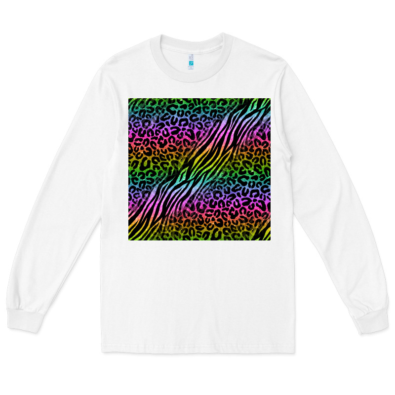 Neon Glitter Safari Seamless Pattern Long Sleeve Tee by BundleAndBundleShop | Teevron