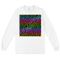 White neon glitter safari seamless pattern Long Sleeve Tee - BundleAndBundleShop