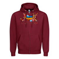 Burgundy joy to the world Zipper Hoodie - AdoDesignShop