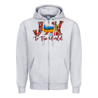 Heather Grey joy to the world Zipper Hoodie - AdoDesignShop