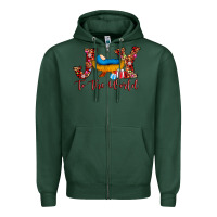 Sports Green joy to the world Zipper Hoodie - AdoDesignShop