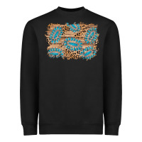 Black gemstone wood leopard background Heavyweight Sweatshirt - AdoDesignShop