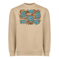 Mushroom gemstone wood leopard background Heavyweight Sweatshirt - AdoDesignShop