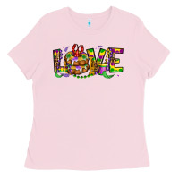 Bubblegum Pink mardi gras love Ladies Tee - OliviaCreatesArt