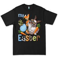 Black My first Easter Boy Easter Day Premium Tee - HowdyJamesFarm