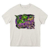 Cream mardi saurus rex Heavy Core Tee - CowGirlArtShop
