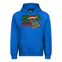 Cobalt merry christmas french bulldog Urban Hoodie - RanaPortraitStore
