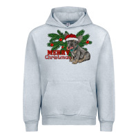 Heather Grey merry christmas french bulldog Urban Hoodie - RanaPortraitStore