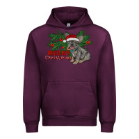 Mauve Wine merry christmas french bulldog Urban Hoodie - RanaPortraitStore