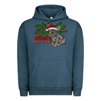Pigment Midnight Navy merry christmas french bulldog Urban Hoodie - RanaPortraitStore