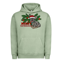 Pigment Oil Green merry christmas french bulldog Urban Hoodie - RanaPortraitStore